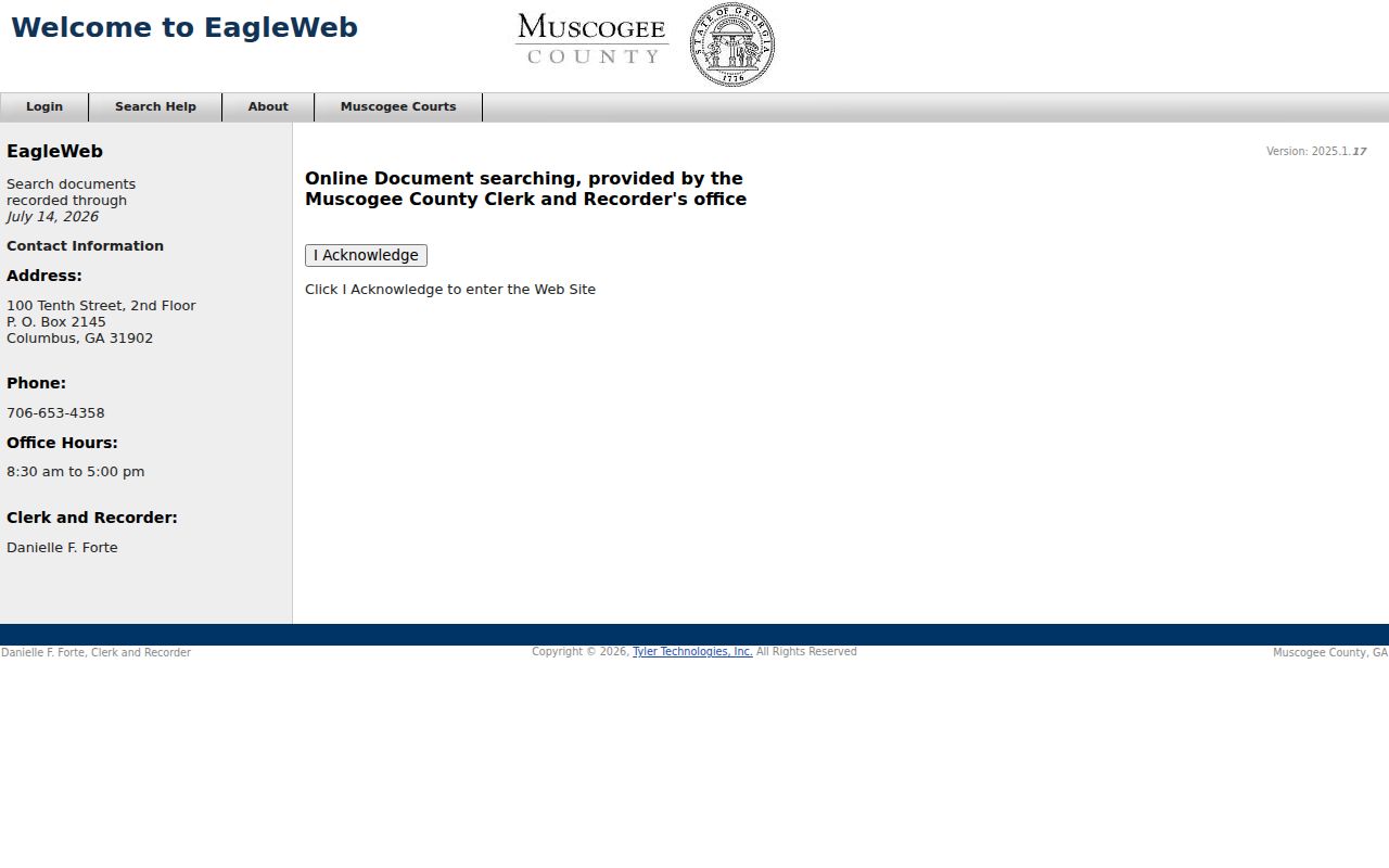 Columbus people search EagleWeb recorded document entry