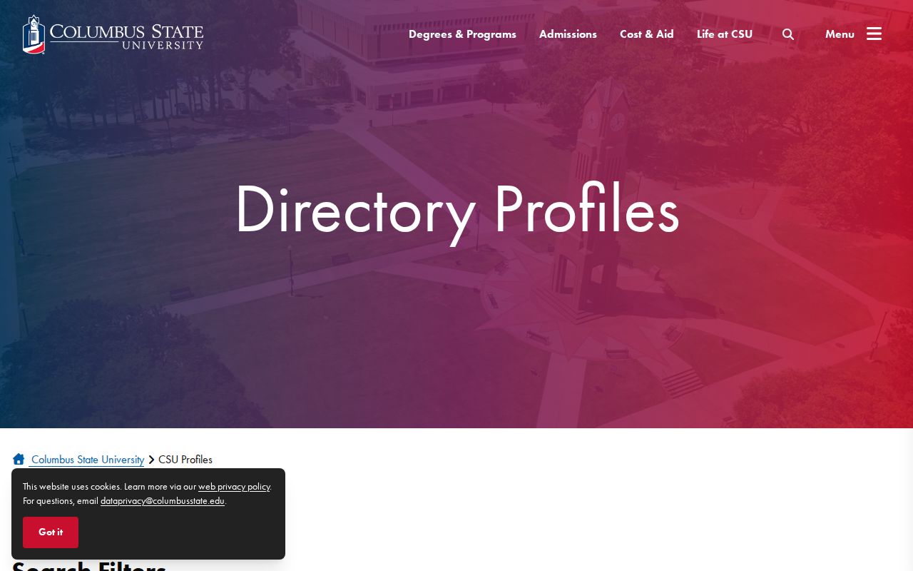 Columbus people directories CSU faculty and staff search