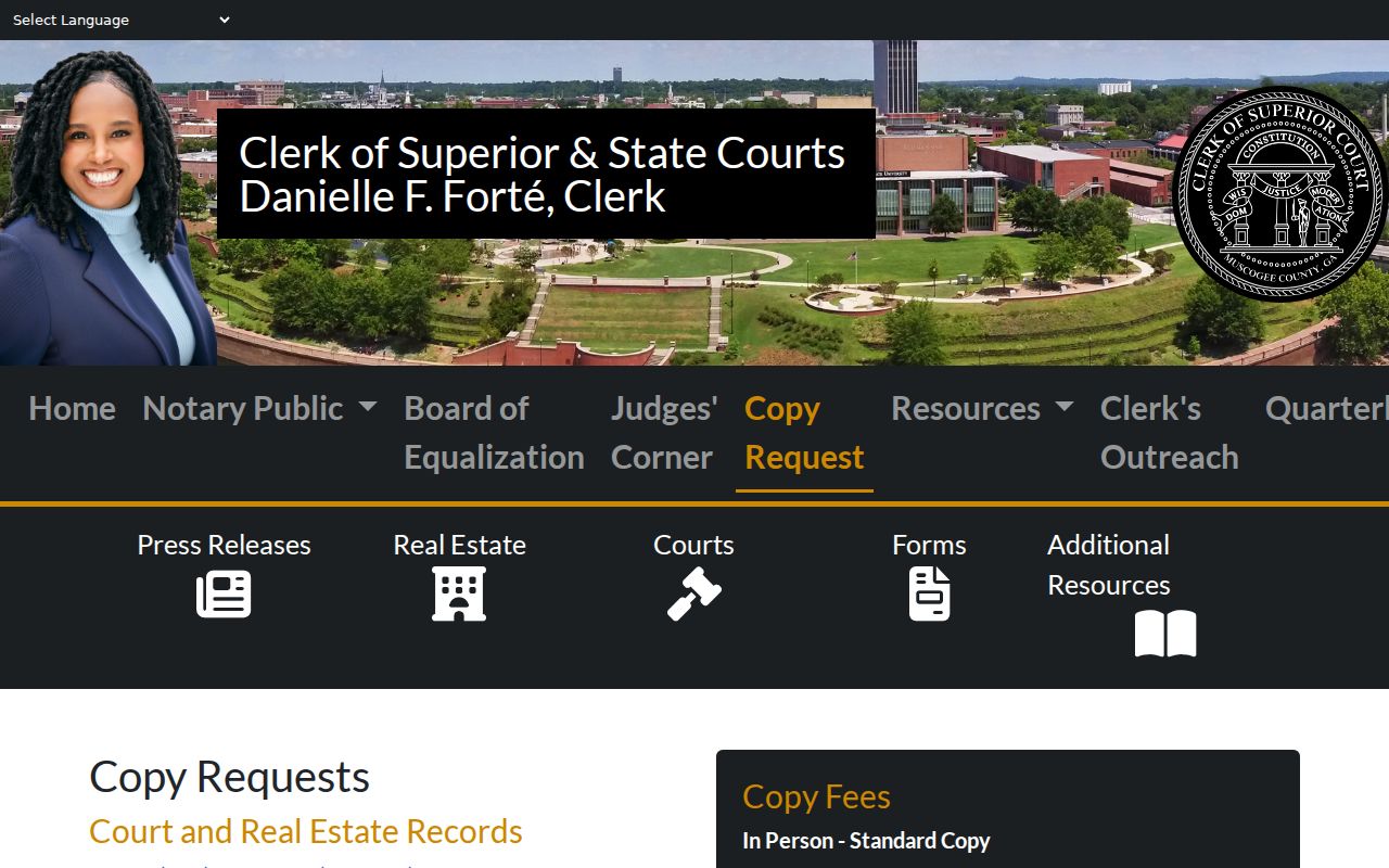 Columbus public records court and real estate copy request